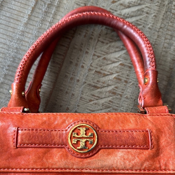 Tory Burch Orange Leather Handbag and Wallet Set - Picture 11 of 12